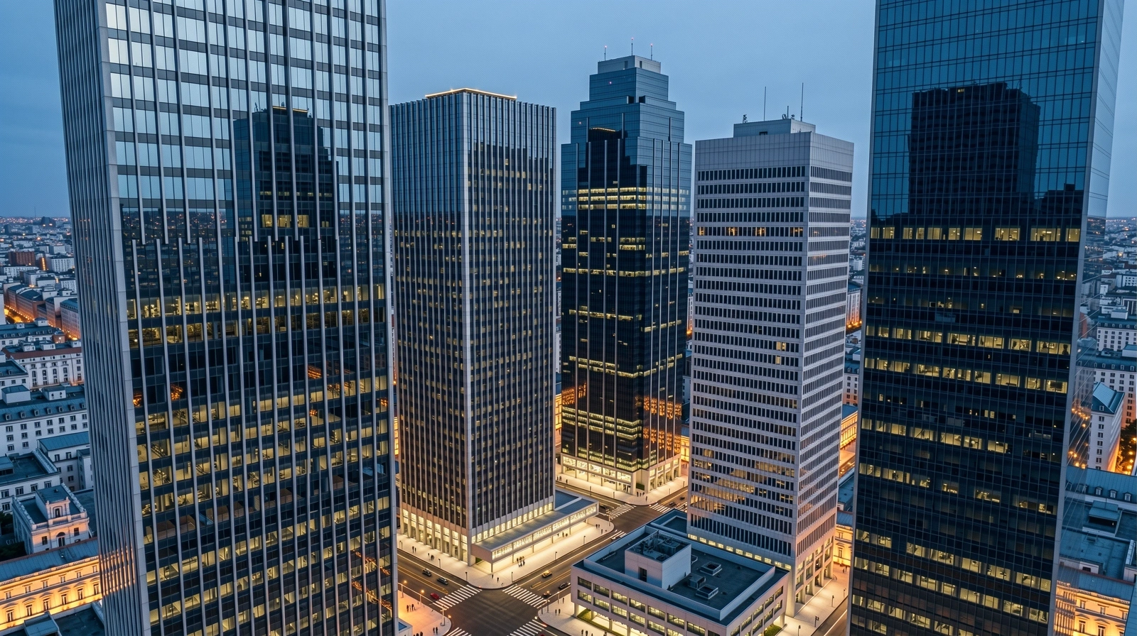 Panorama del distrito financiero de Buenos Aires
